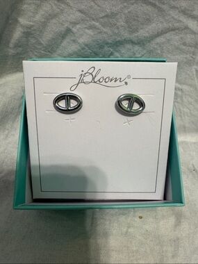 jBloom Silver Stud Earrings